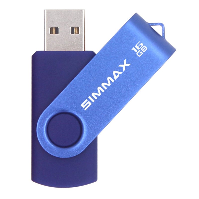 SIMMAX USB Flash Drives 2 Pack 16GB Memory Stick Swivel Design USB 2.0 Flash Drive Thumb Drive Zip Drives (16GB Blue Green) - Image 4